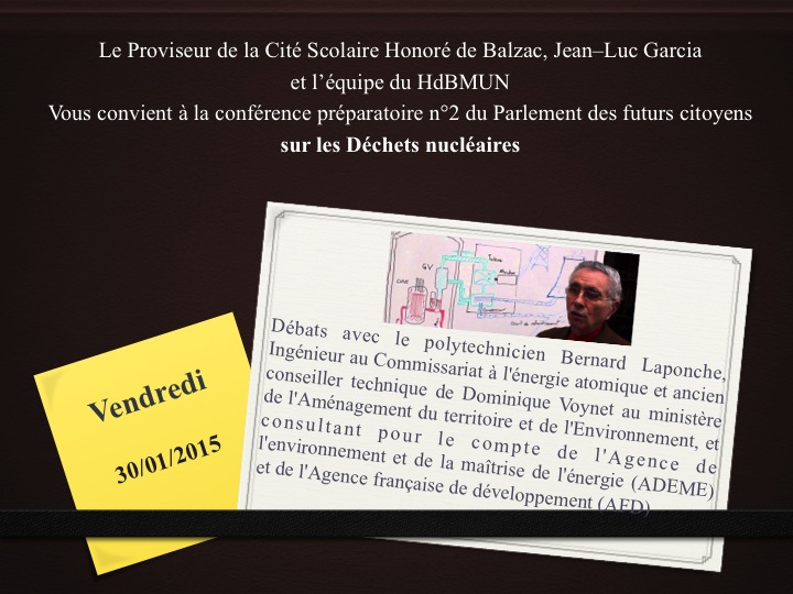 Confe rences parlement balzac 2015 de chets nucle aires 1